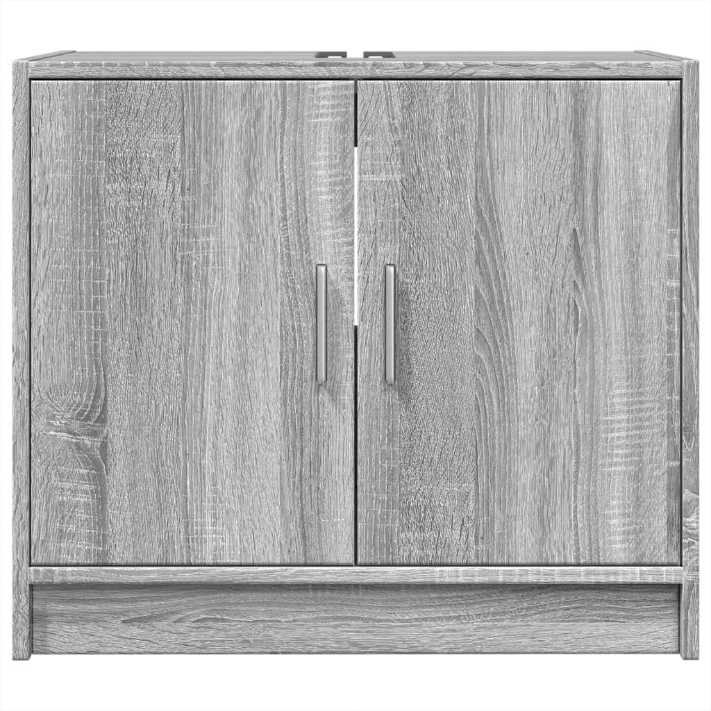 Washbasin Cabinet Grey Sonoma 63x29x55 cm Wood Material