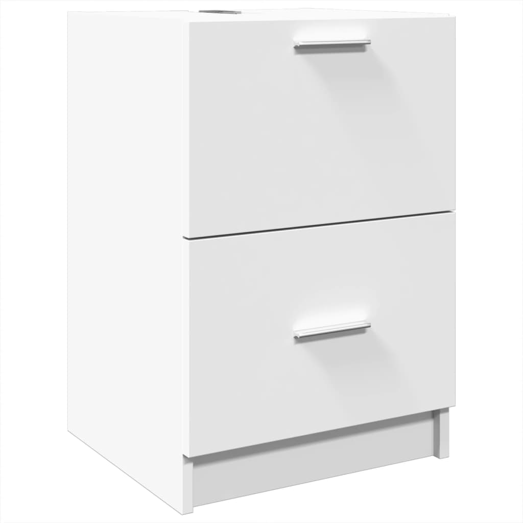 Washbasin Cabinet White 40x37x59 cm Wood Material