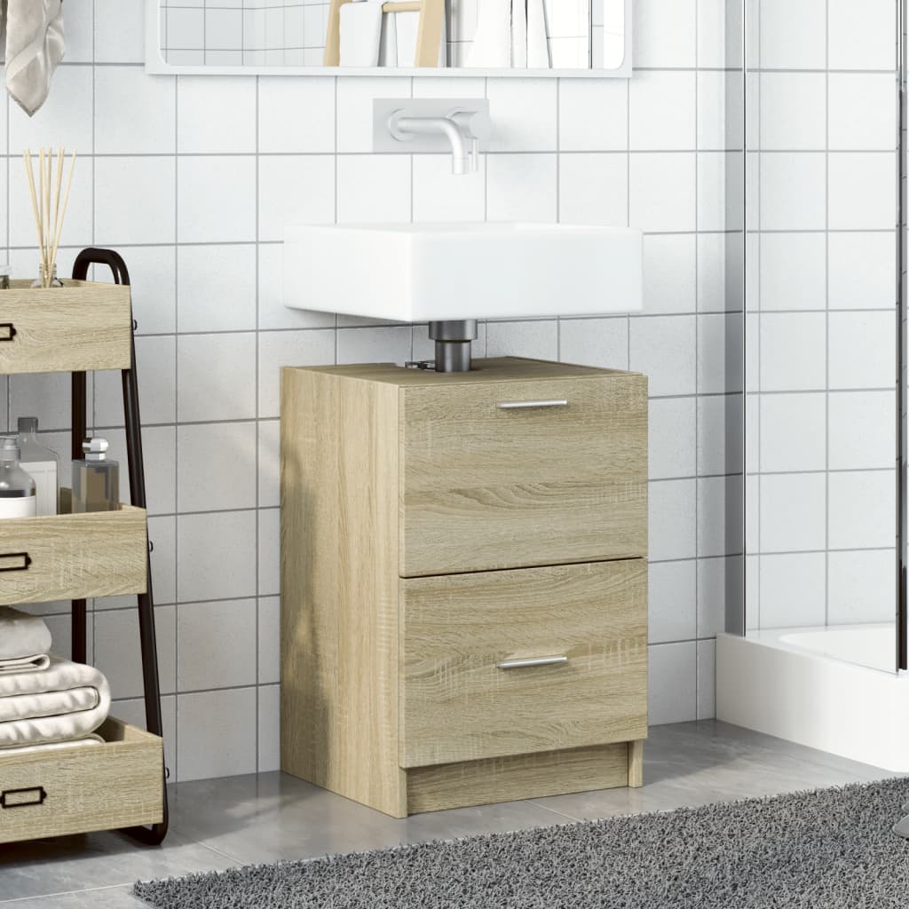 Washbasin base cabinet Sonoma oak 40x37x59 cm wood material