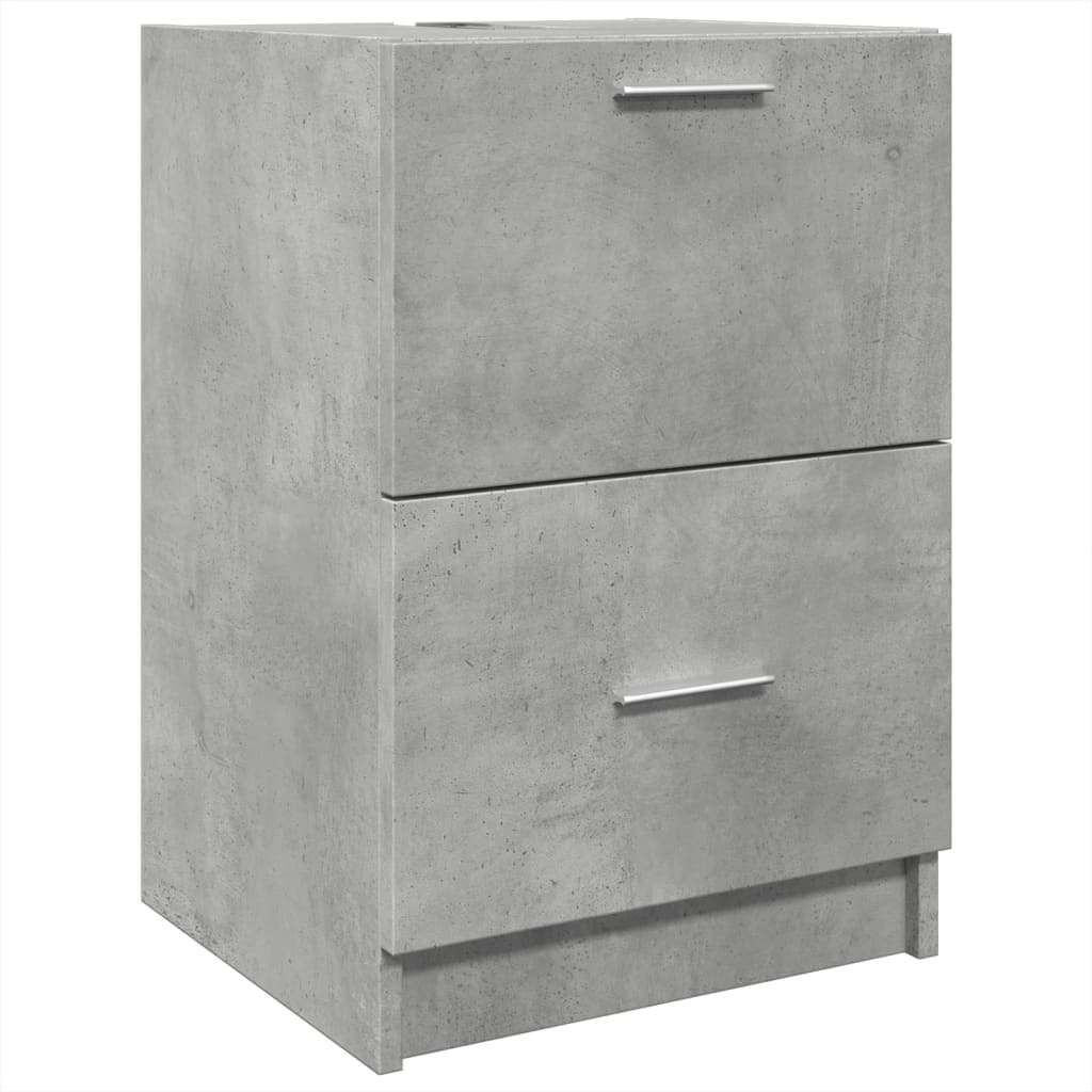 Washbasin base cabinet concrete grey 40x37x59 cm wood material