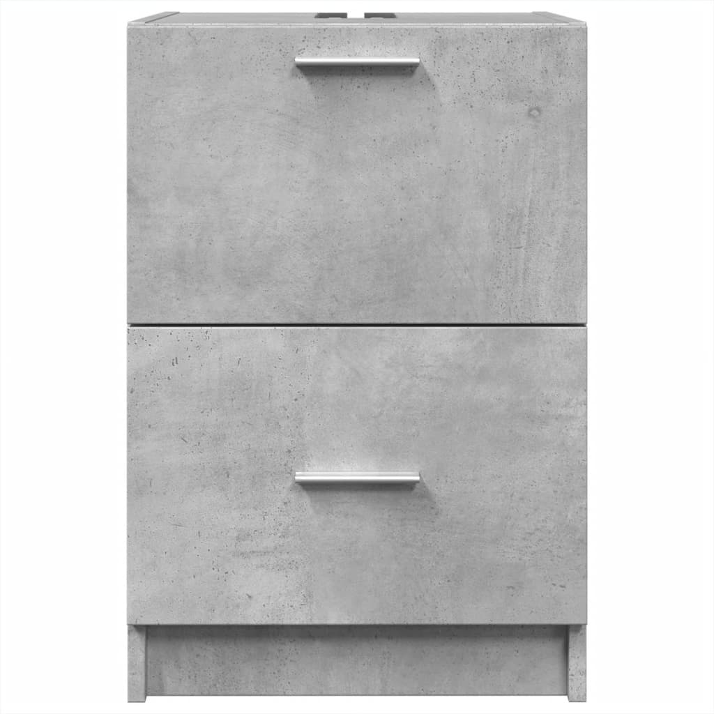 Washbasin base cabinet concrete grey 40x37x59 cm wood material