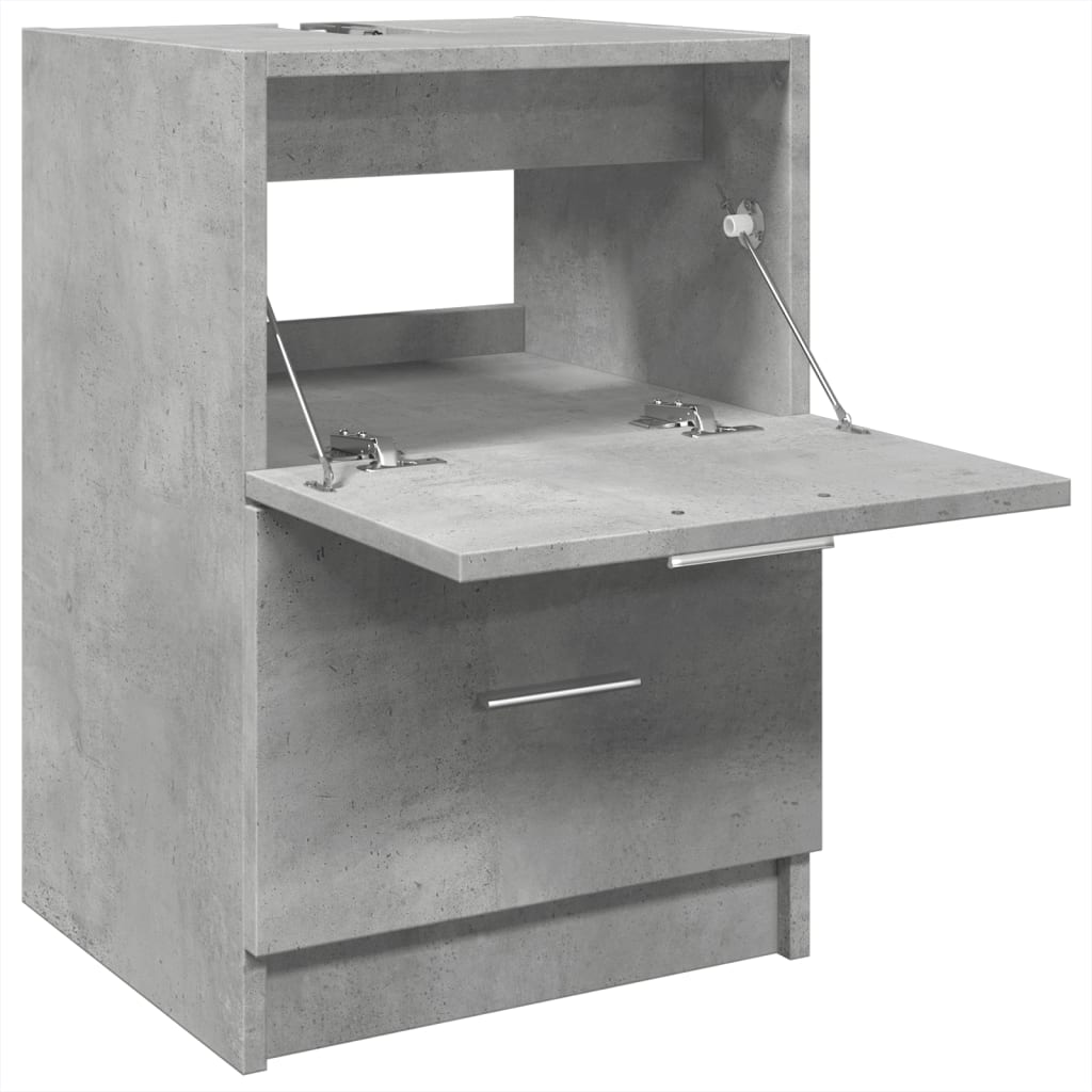 Washbasin base cabinet concrete grey 40x37x59 cm wood material