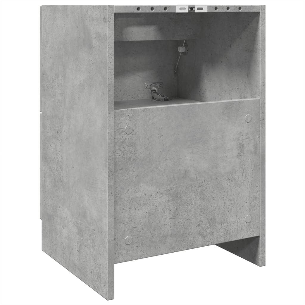 Washbasin base cabinet concrete grey 40x37x59 cm wood material