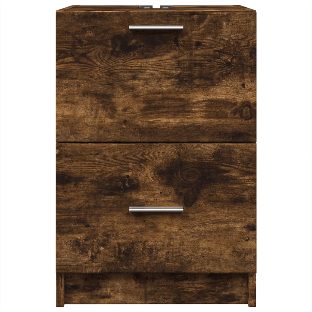 Washbasin base cabinet smoked oak 40x37x59 cm wood material