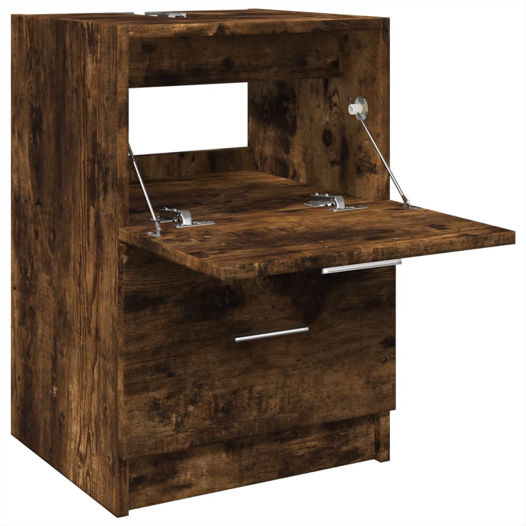 Washbasin base cabinet smoked oak 40x37x59 cm wood material