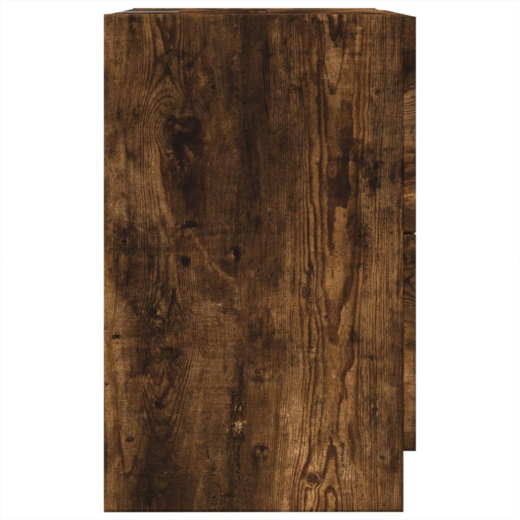 Washbasin base cabinet smoked oak 40x37x59 cm wood material