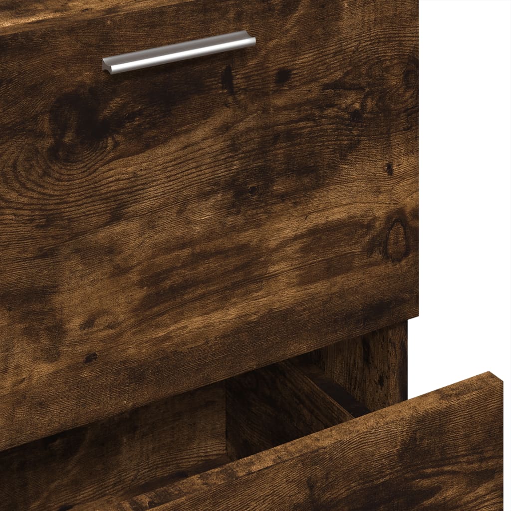 Washbasin base cabinet smoked oak 40x37x59 cm wood material