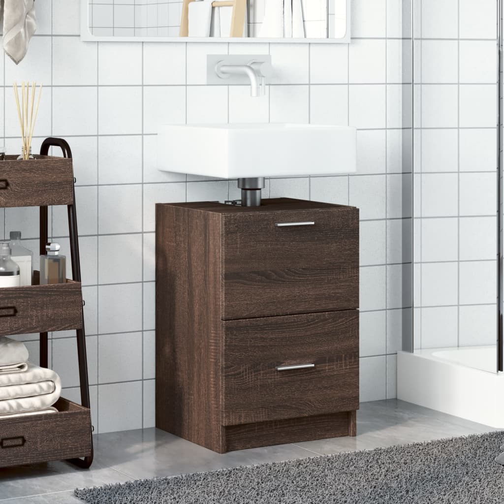 Washbasin Cabinet Brown Oak Look 40x37x59 cm