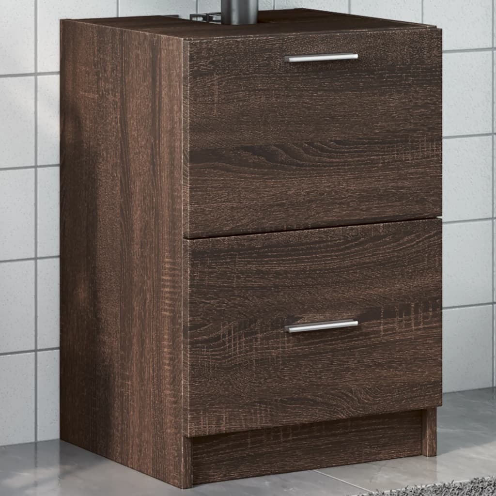 Washbasin Cabinet Brown Oak Look 40x37x59 cm