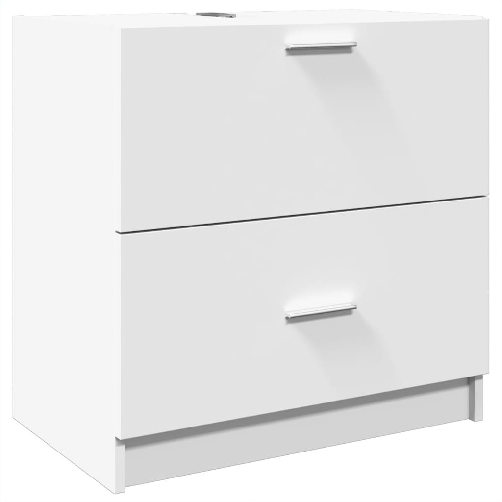 Washbasin Cabinet White 59x37x59 cm Wood Material