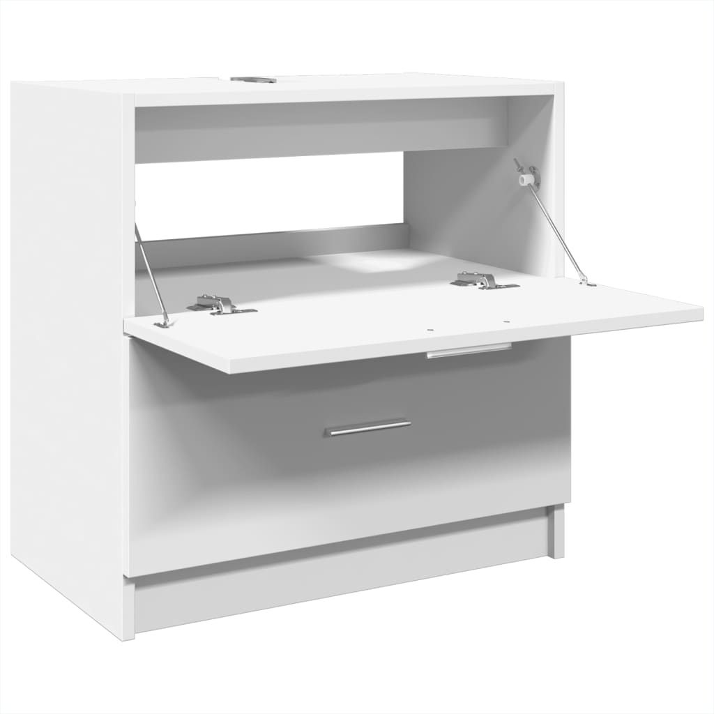 Washbasin Cabinet White 59x37x59 cm Wood Material