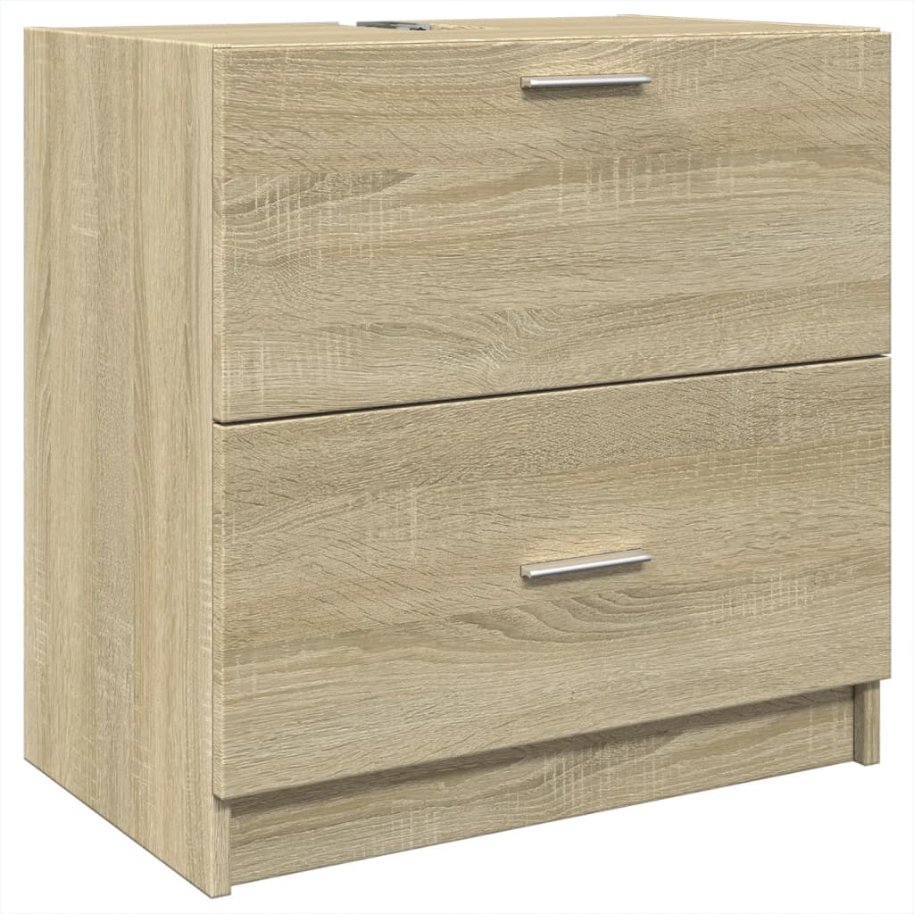 Washbasin base cabinet Sonoma oak 59x37x59 cm wood material