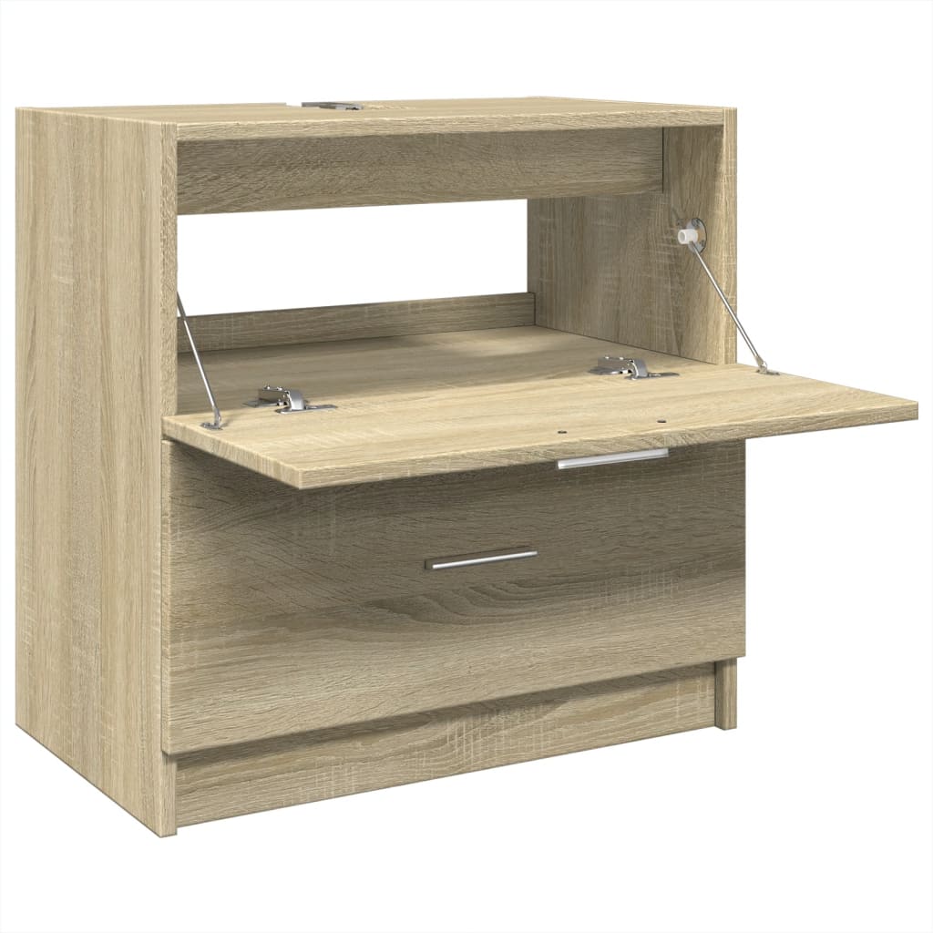 Washbasin base cabinet Sonoma oak 59x37x59 cm wood material