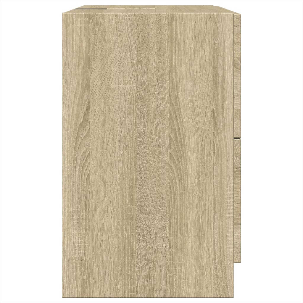 Washbasin base cabinet Sonoma oak 59x37x59 cm wood material