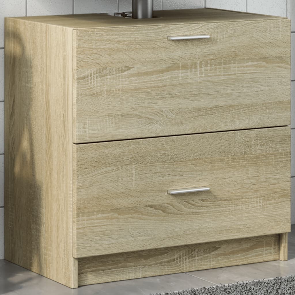 Washbasin base cabinet Sonoma oak 59x37x59 cm wood material