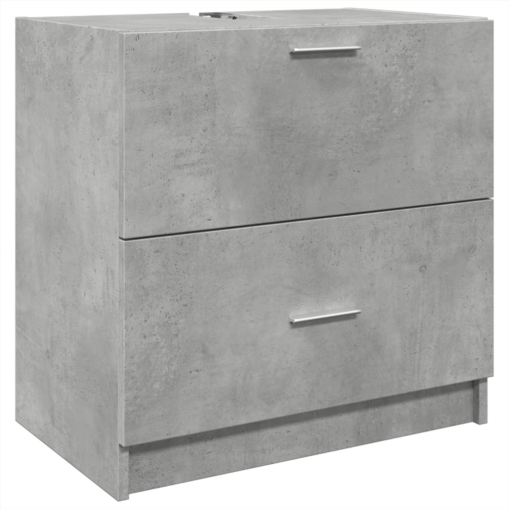 Washbasin base cabinet concrete grey 59x37x59 cm wood material