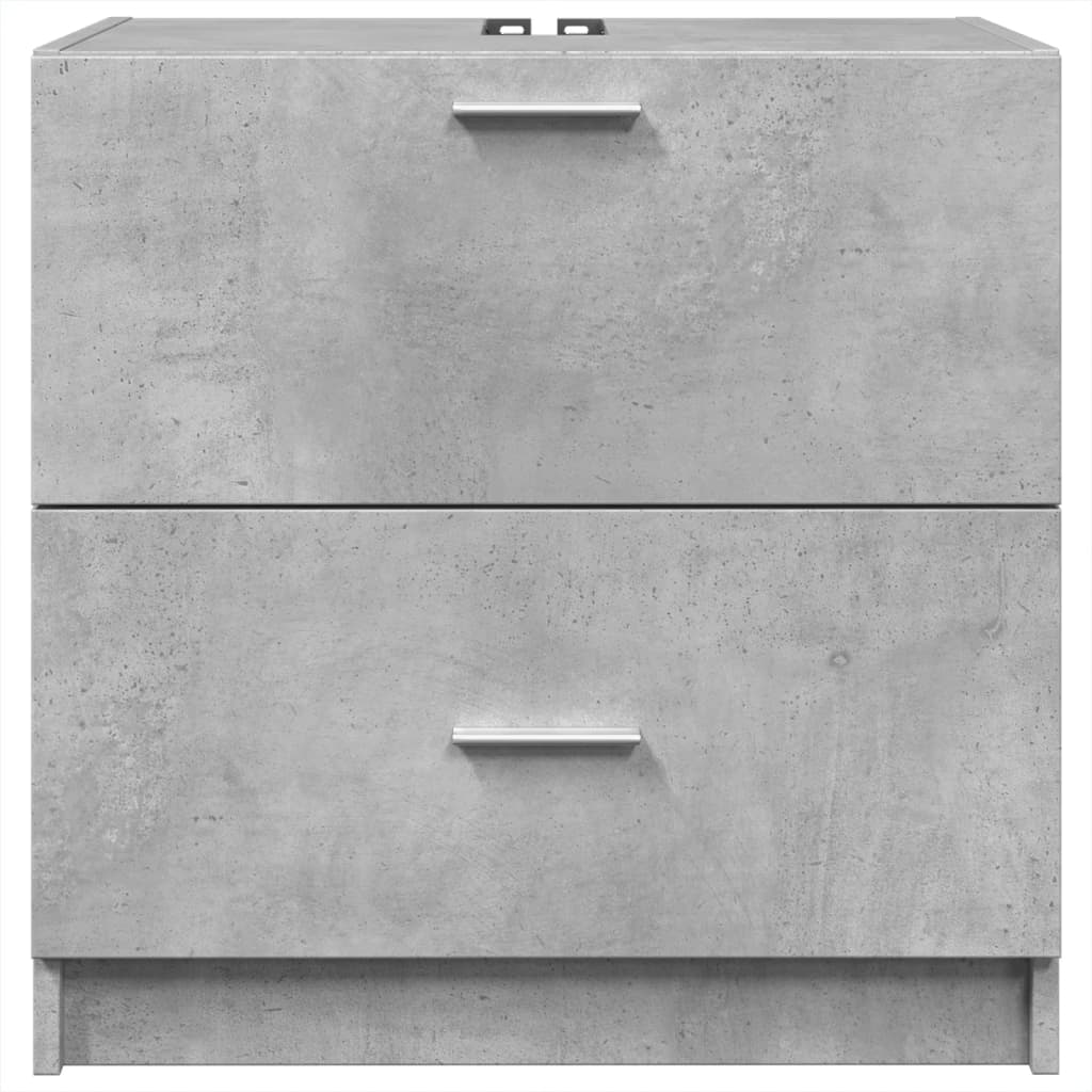 Washbasin base cabinet concrete grey 59x37x59 cm wood material