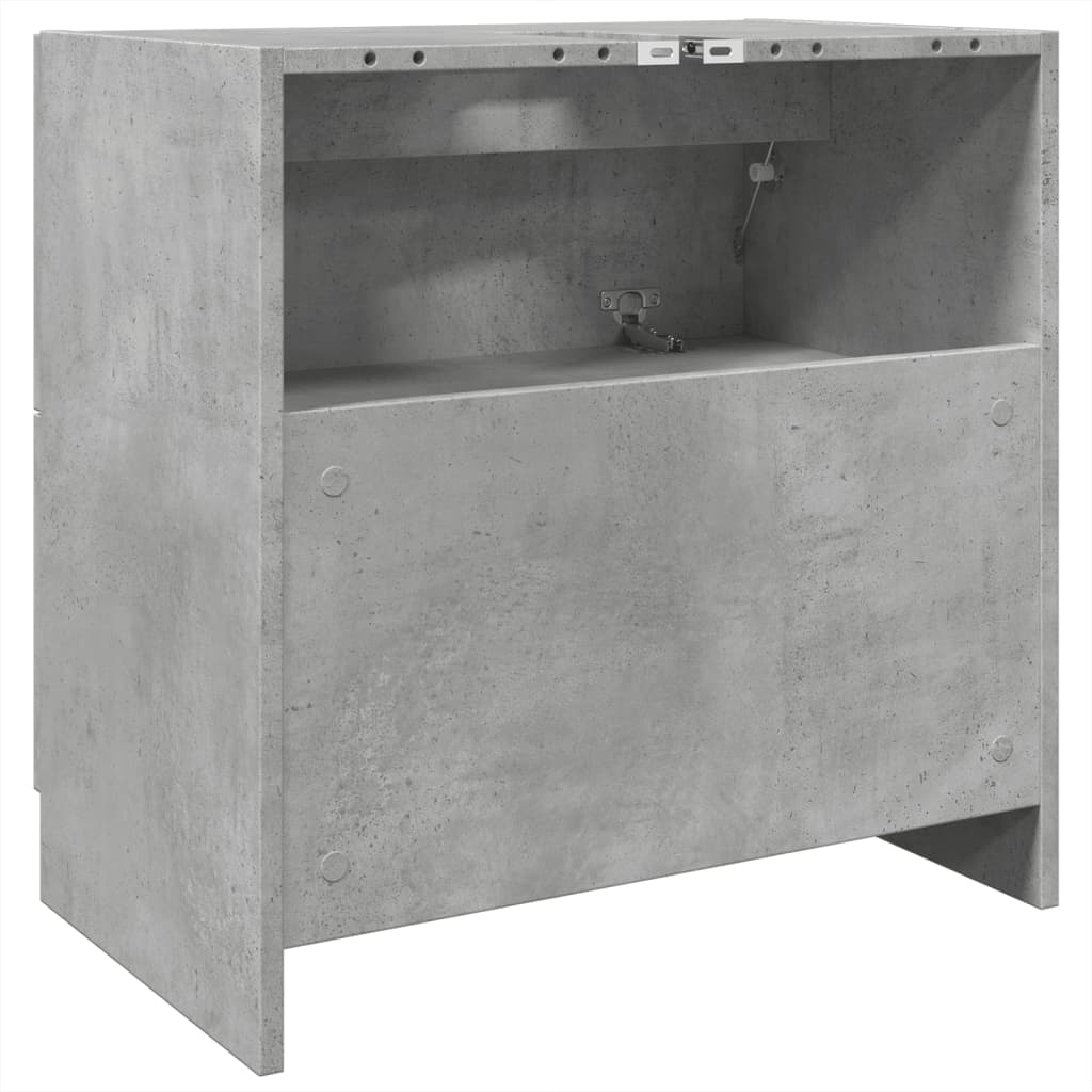 Washbasin base cabinet concrete grey 59x37x59 cm wood material