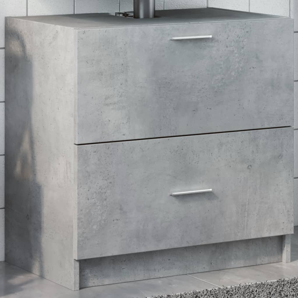 Washbasin base cabinet concrete grey 59x37x59 cm wood material