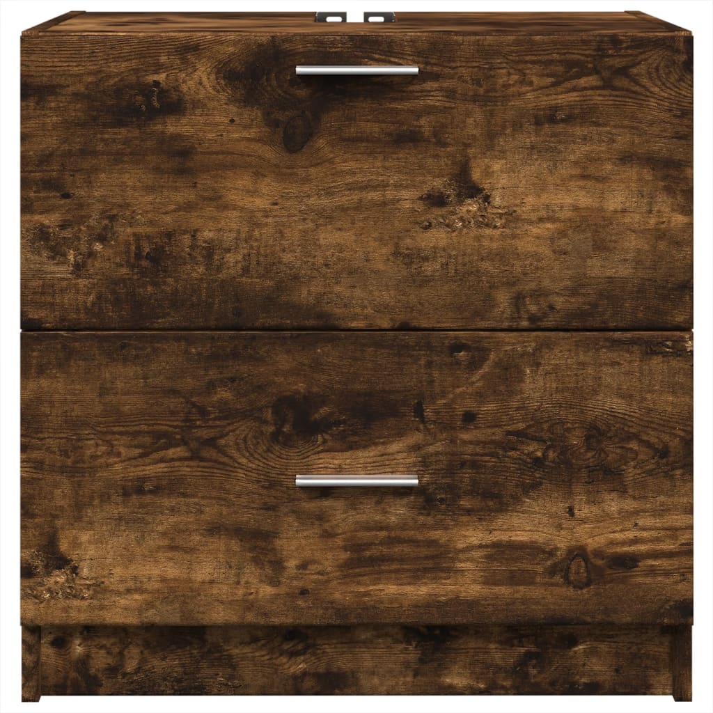 Washbasin base cabinet smoked oak 59x37x59 cm wood material