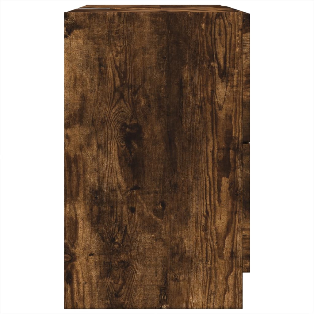 Washbasin base cabinet smoked oak 59x37x59 cm wood material