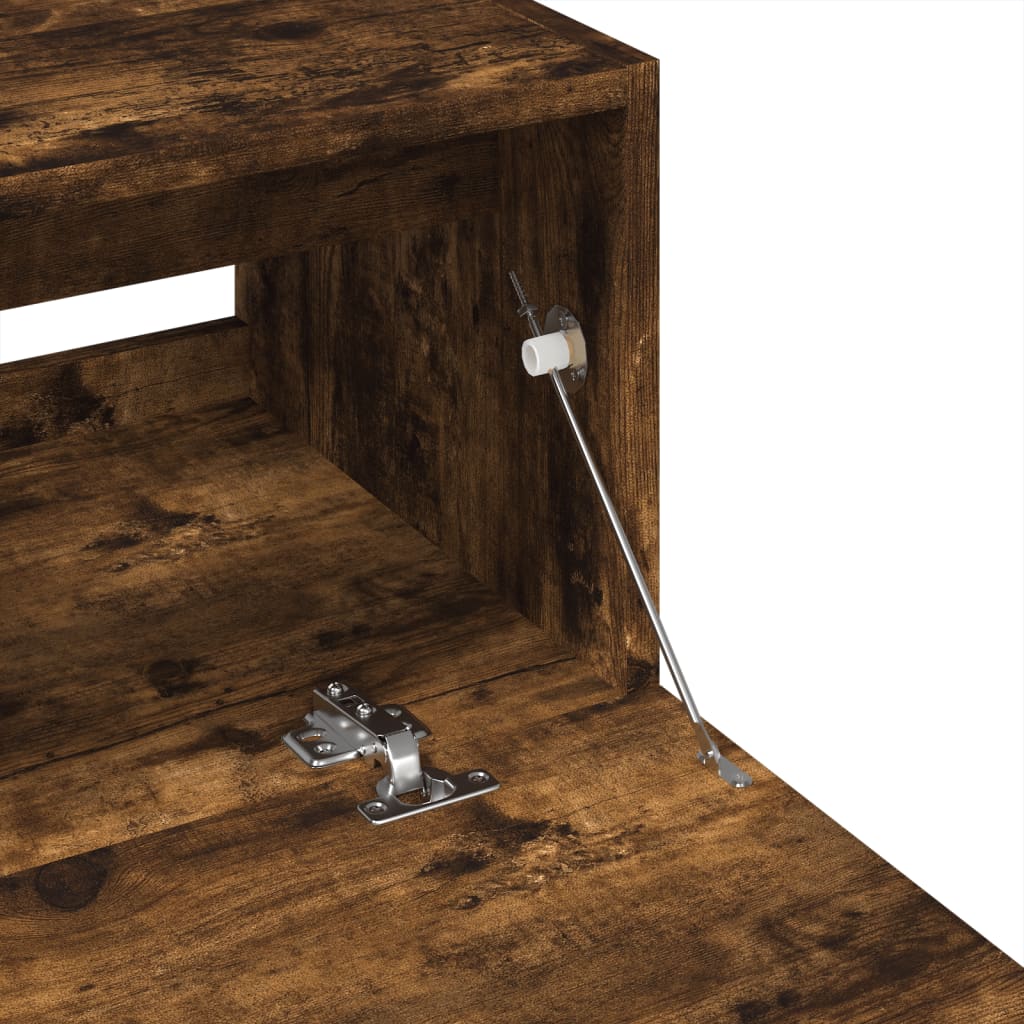 Washbasin base cabinet smoked oak 59x37x59 cm wood material