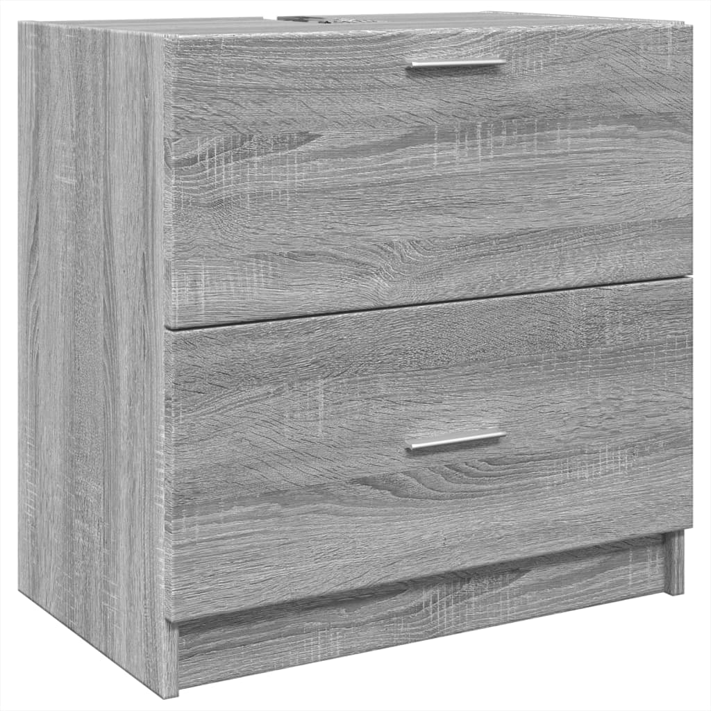 Washbasin Cabinet Grey Sonoma 59x37x59 cm Wood Material