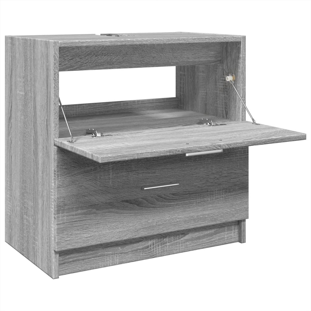 Waschbeckenunterschrank Grau Sonoma 59x37x59 cm Holzwerkstoff