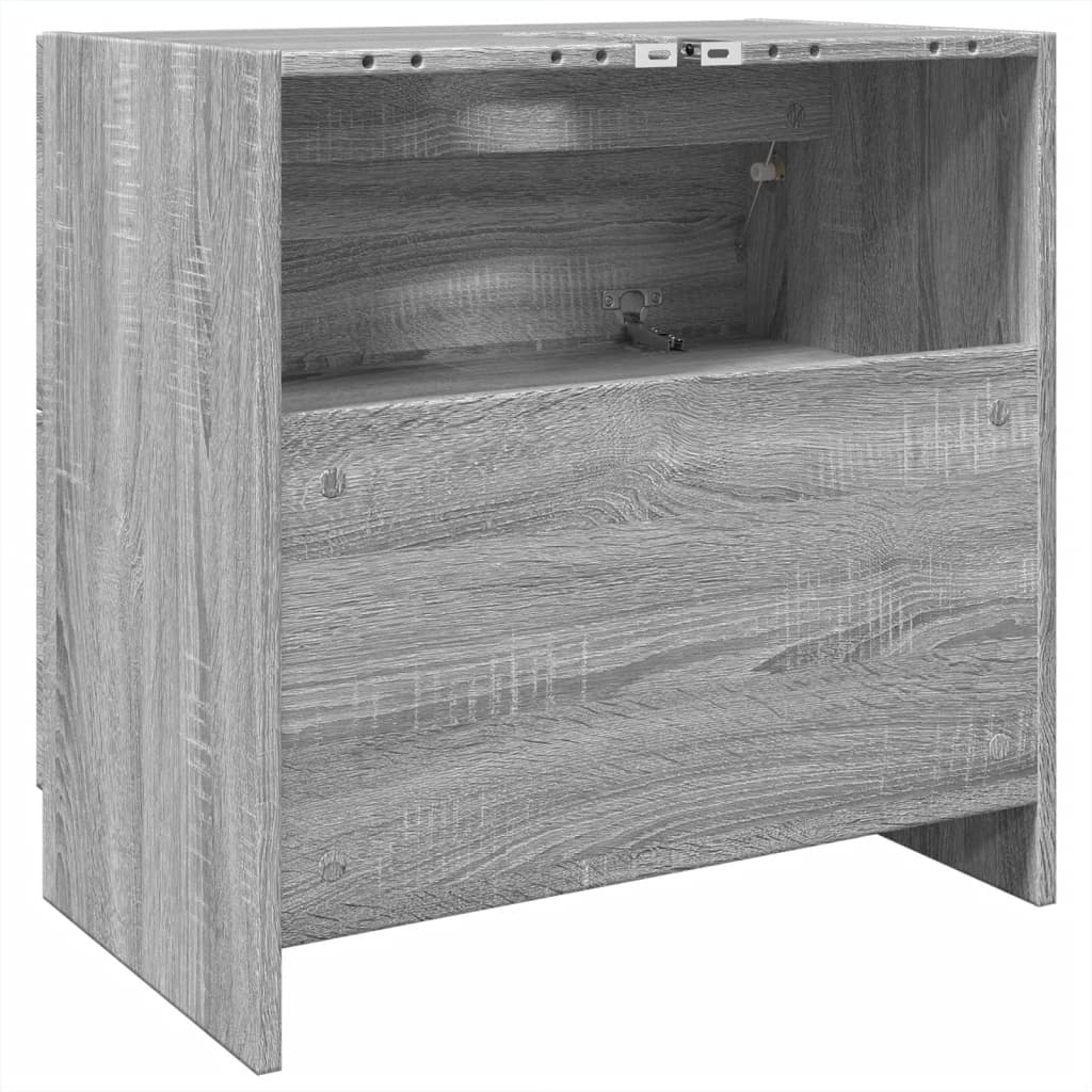 Washbasin Cabinet Grey Sonoma 59x37x59 cm Wood Material