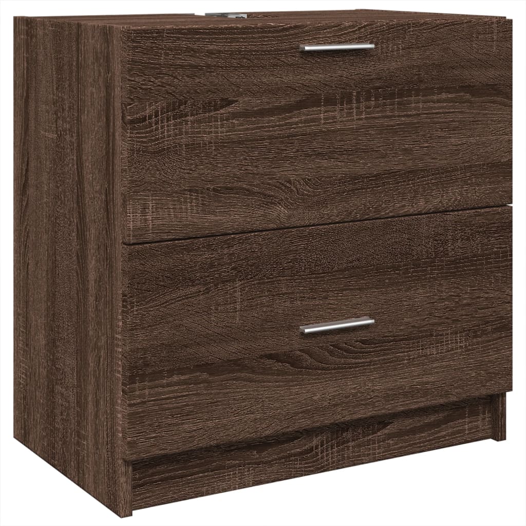 Washbasin Cabinet Brown Oak Look 59x37x59 cm