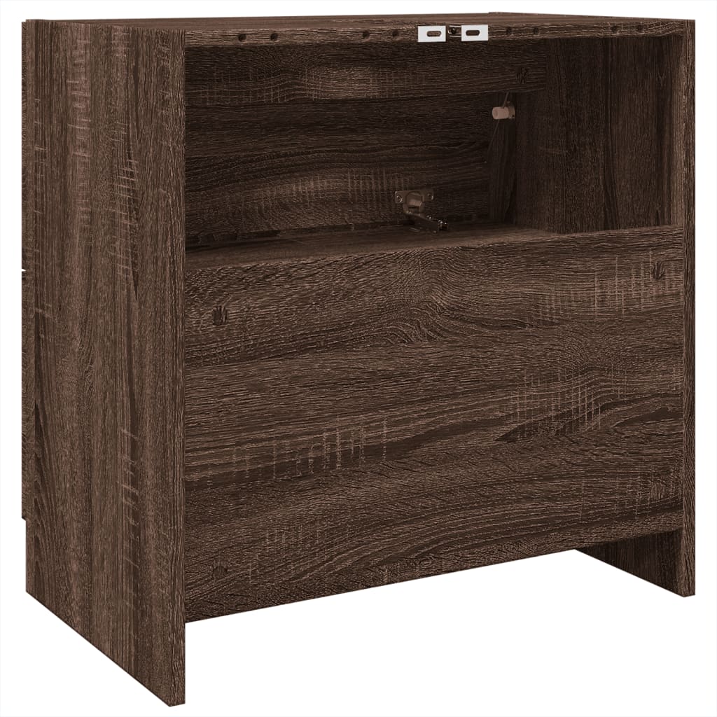 Washbasin Cabinet Brown Oak Look 59x37x59 cm