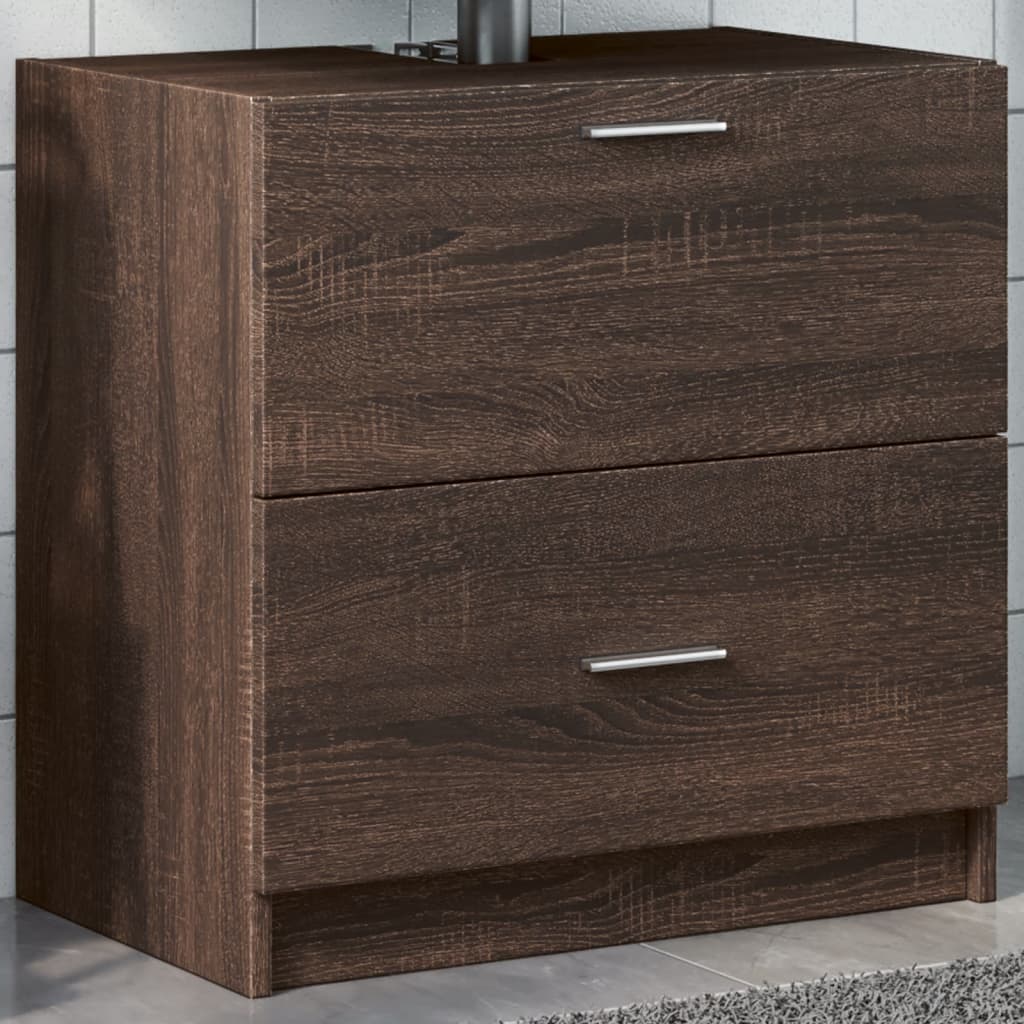 Washbasin Cabinet Brown Oak Look 59x37x59 cm