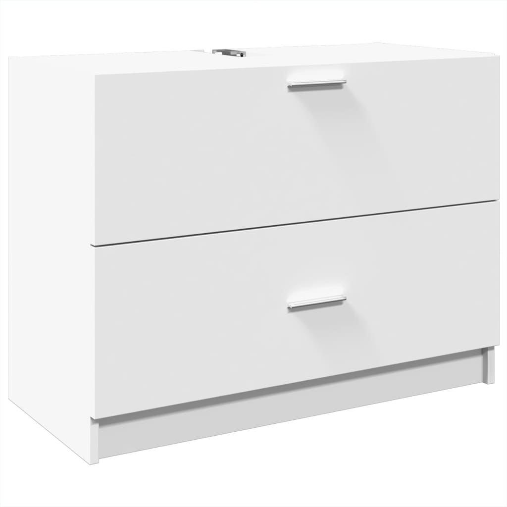 Washbasin Cabinet White 78x37x59 cm Wood Material