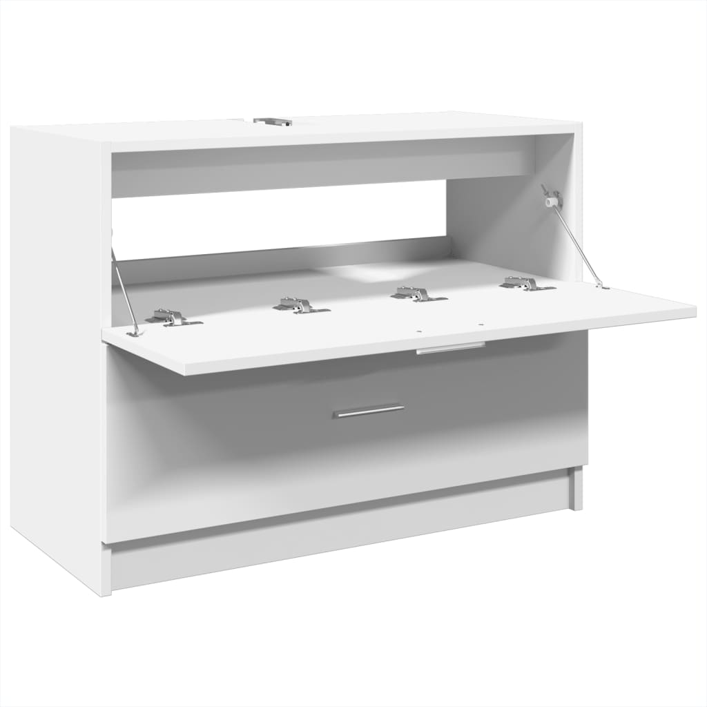 Washbasin Cabinet White 78x37x59 cm Wood Material