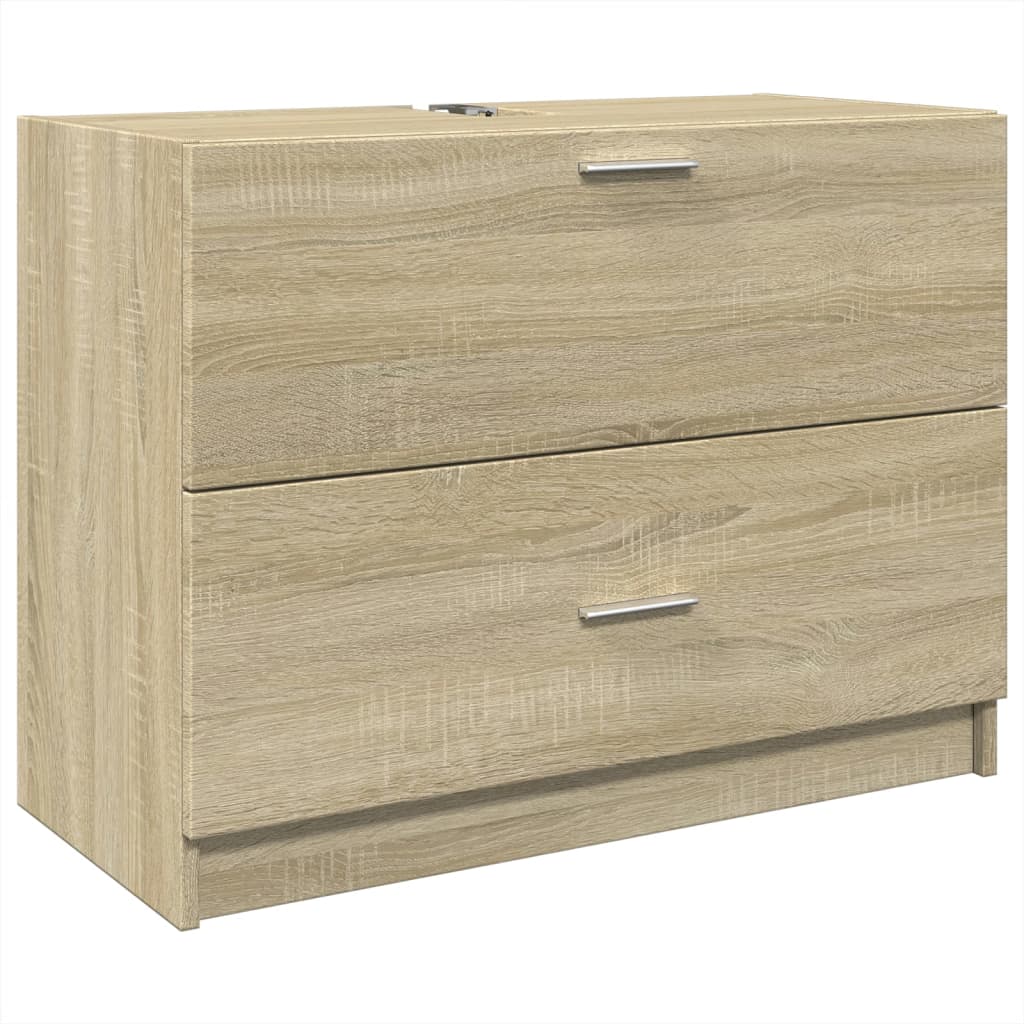 Washbasin base cabinet Sonoma oak 78x37x59 cm wood material