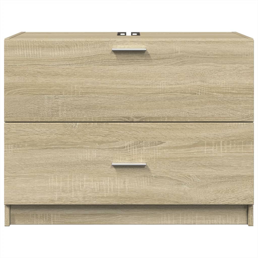 Washbasin base cabinet Sonoma oak 78x37x59 cm wood material