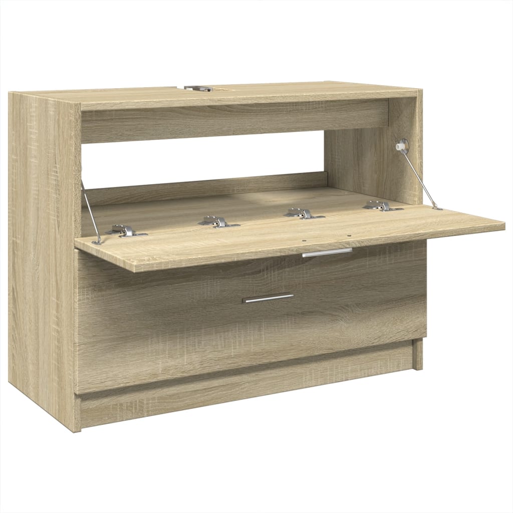 Washbasin base cabinet Sonoma oak 78x37x59 cm wood material