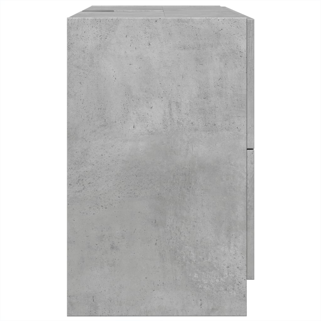 Washbasin base cabinet concrete grey 78x37x59 cm wood material