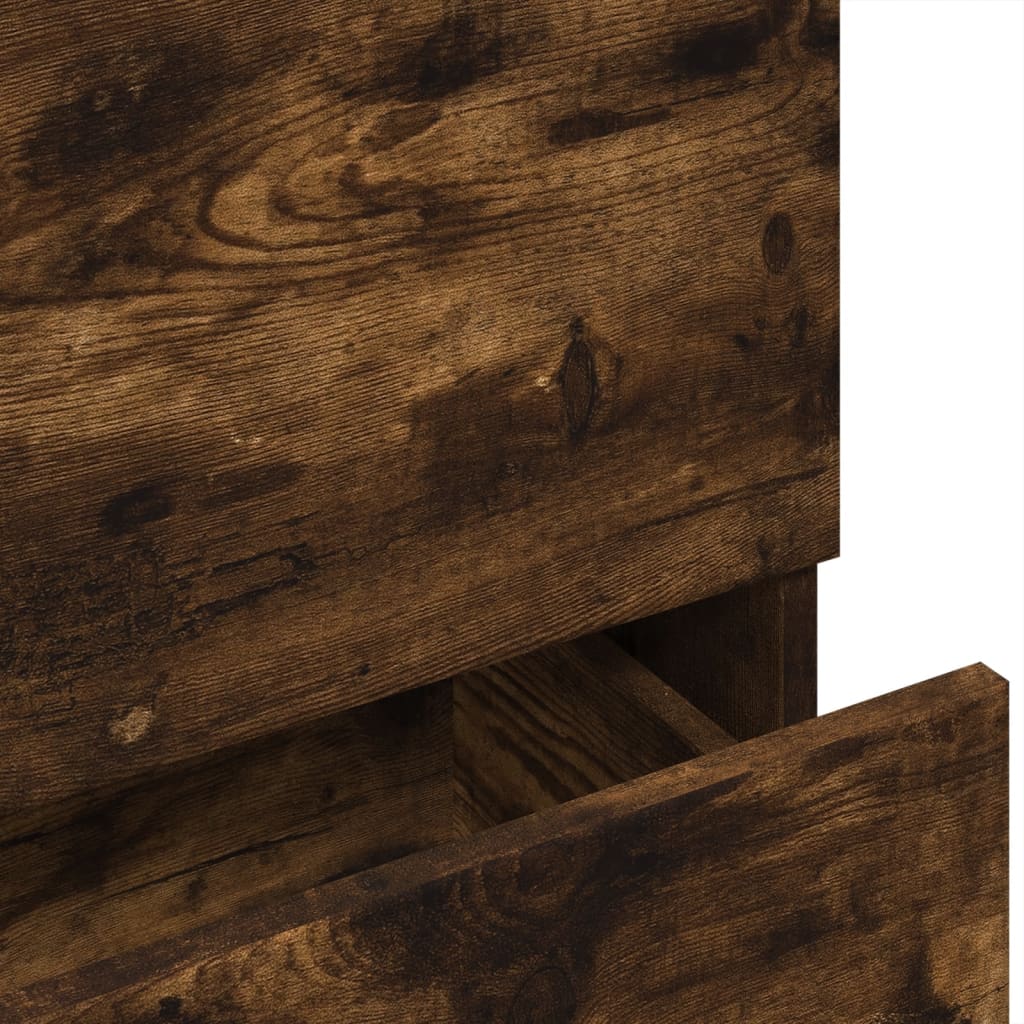 Washbasin base cabinet smoked oak 78x37x59 cm wood material