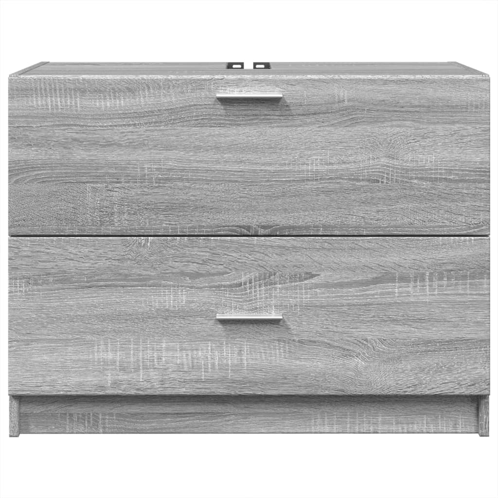 Washbasin Cabinet Grey Sonoma 78x37x59 cm Wood Material