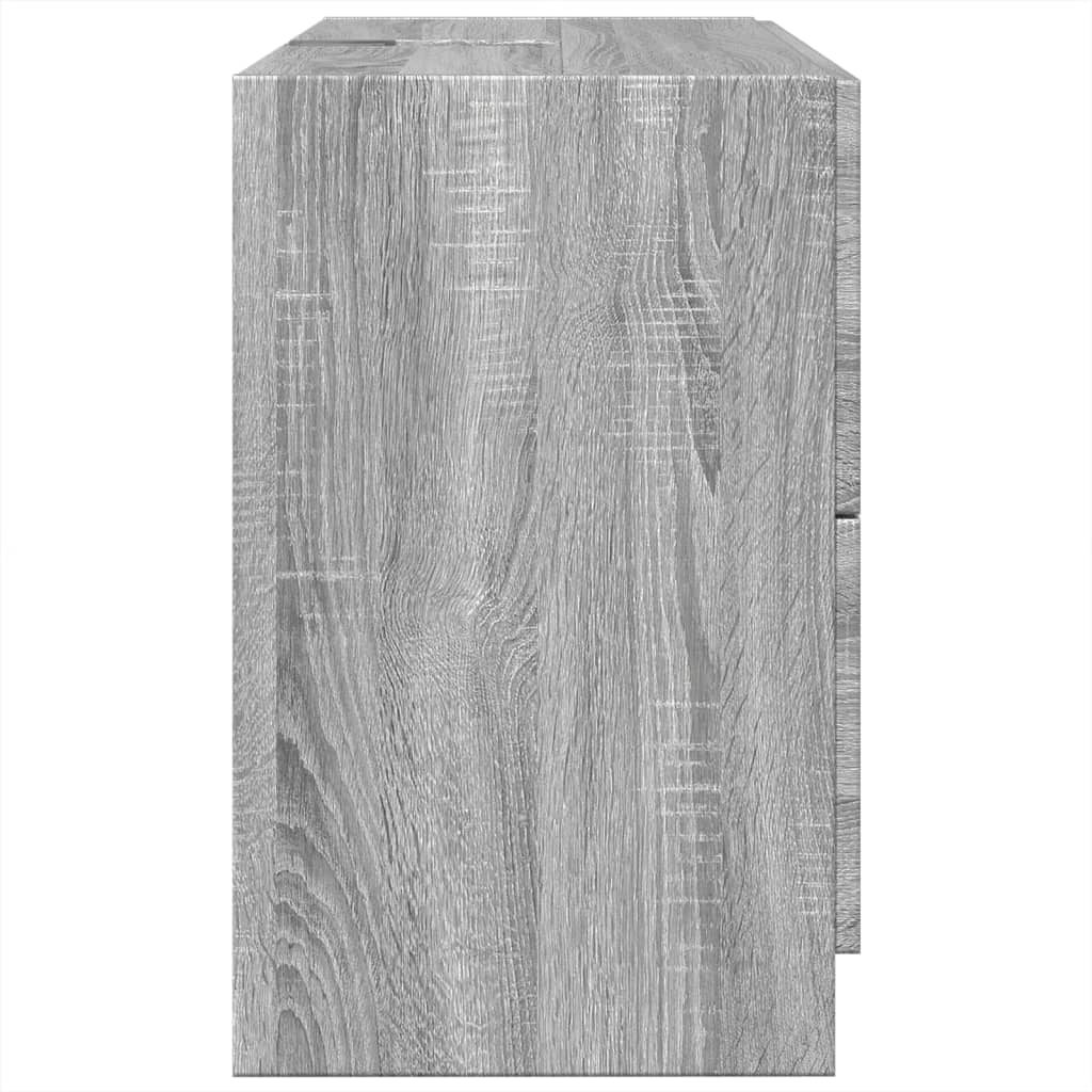 Washbasin Cabinet Grey Sonoma 78x37x59 cm Wood Material