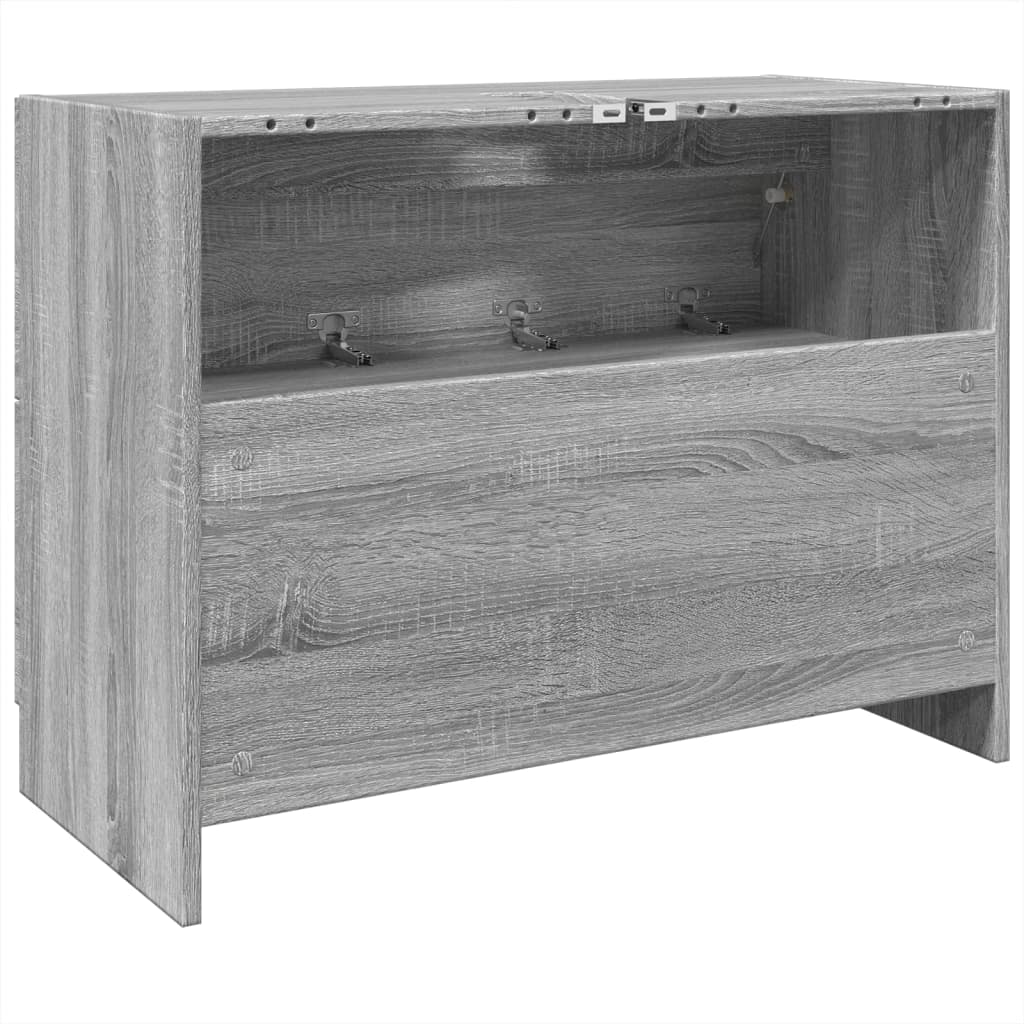 Washbasin Cabinet Grey Sonoma 78x37x59 cm Wood Material