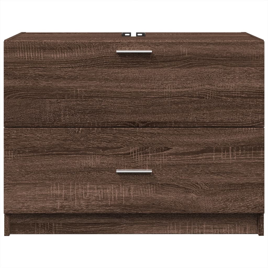 Washbasin Cabinet Brown Oak Look 78x37x59 cm