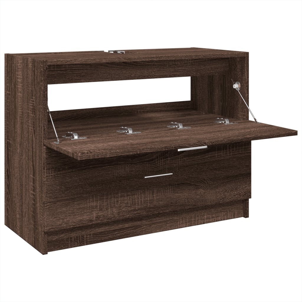 Washbasin Cabinet Brown Oak Look 78x37x59 cm