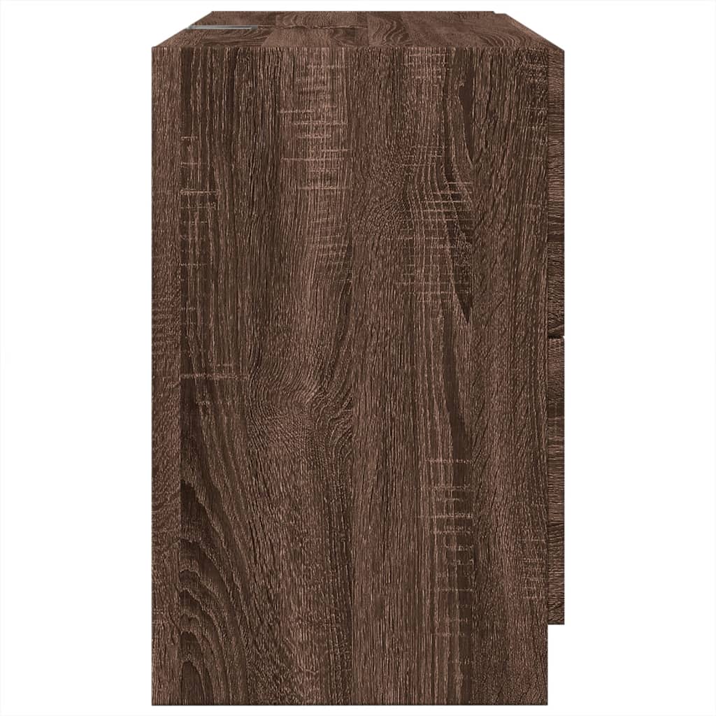 Washbasin Cabinet Brown Oak Look 78x37x59 cm