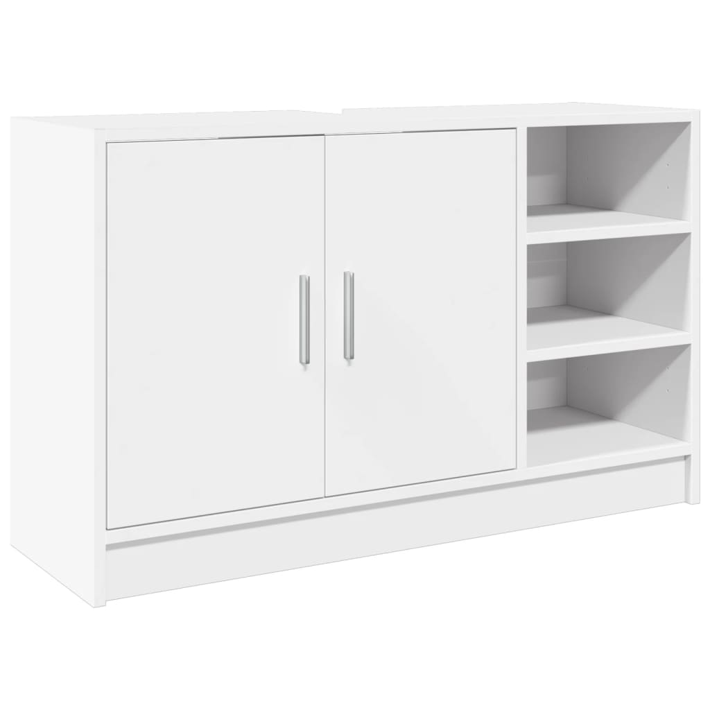 Washbasin Cabinet White 90x29x55 cm Wood Material