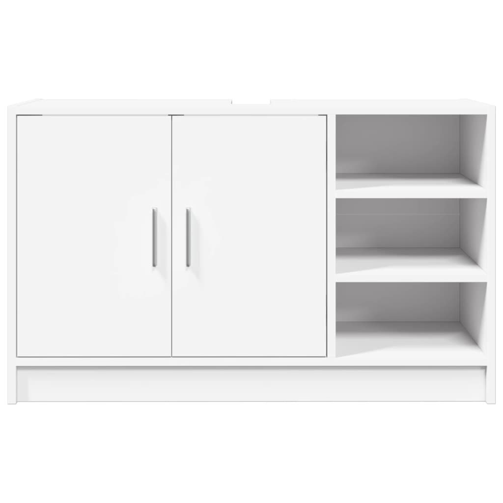 Washbasin Cabinet White 90x29x55 cm Wood Material