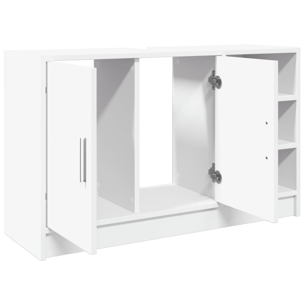 Washbasin Cabinet White 90x29x55 cm Wood Material