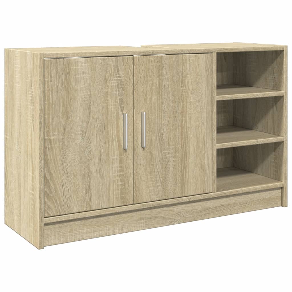 Washbasin base cabinet Sonoma oak 90x29x55 cm wood material