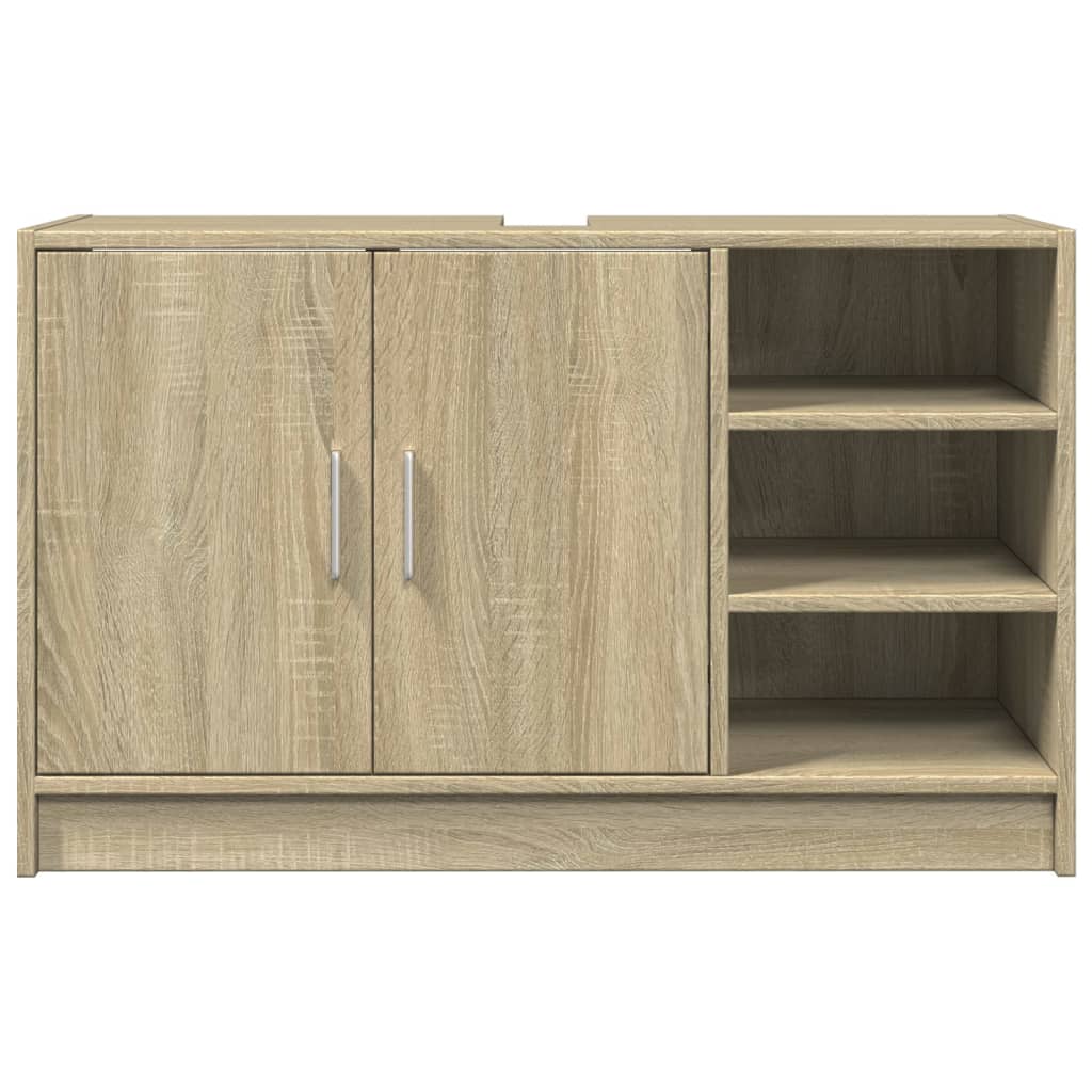 Washbasin base cabinet Sonoma oak 90x29x55 cm wood material